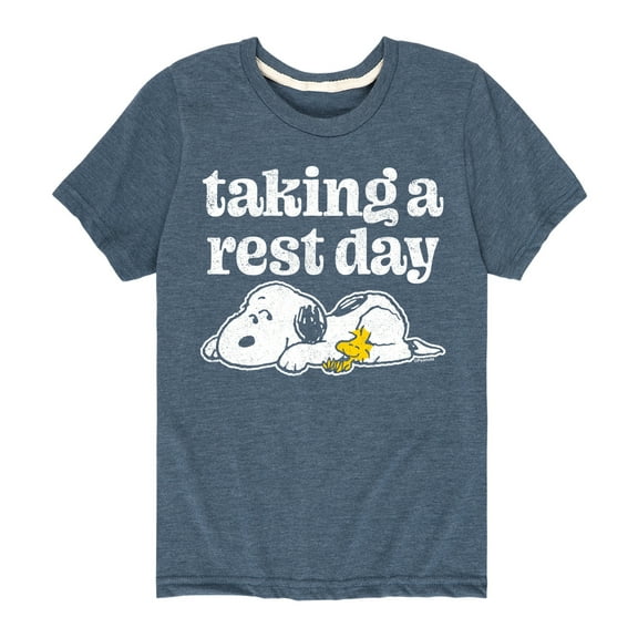 Peanuts - Taking A Rest Day - Toddler And Youth Short Sleeve Tee