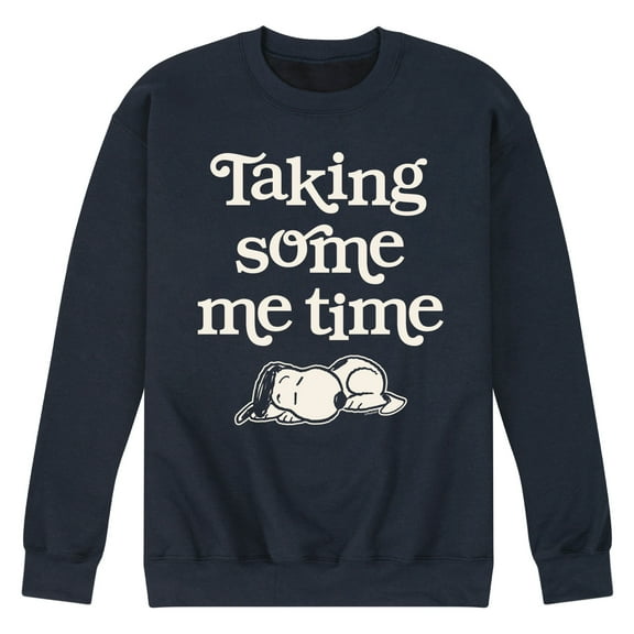 Peanuts - Taking Some Me Time - Men's Crew Neck Fleece Pullover
