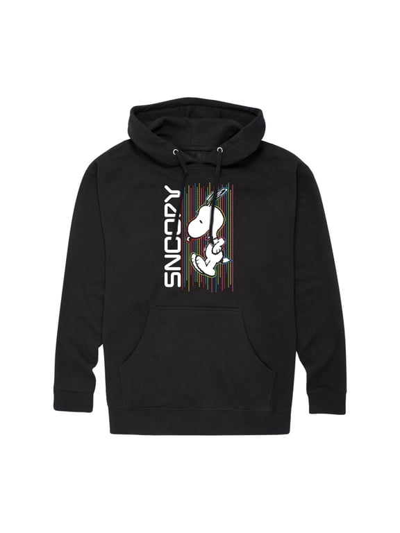 - Tech Color Retro Snoopy Men's Graphic Fleece Pullover Hoodie