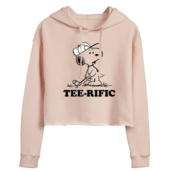Peanuts - Teerific Snoopy - Juniors Cropped Pullover Hoodie