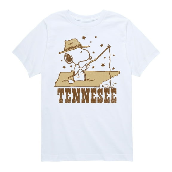 Peanuts - Tennessee Fishing Snoopy -Toddler And Youth Short Sleeve Graphic T-Shirt