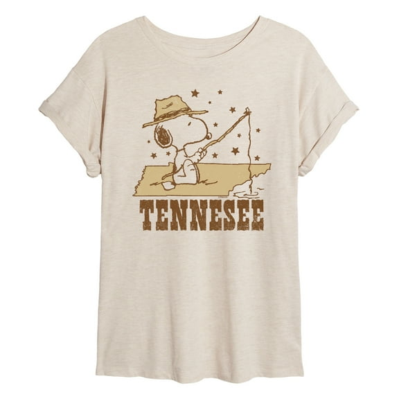 Peanuts - Tennessee Snoopy - Women's Oversized Graphic T-Shirt
