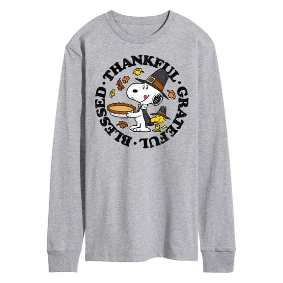 Peanuts - Thankful Grateful Blessed - Men's Long Sleeve T-Shirt