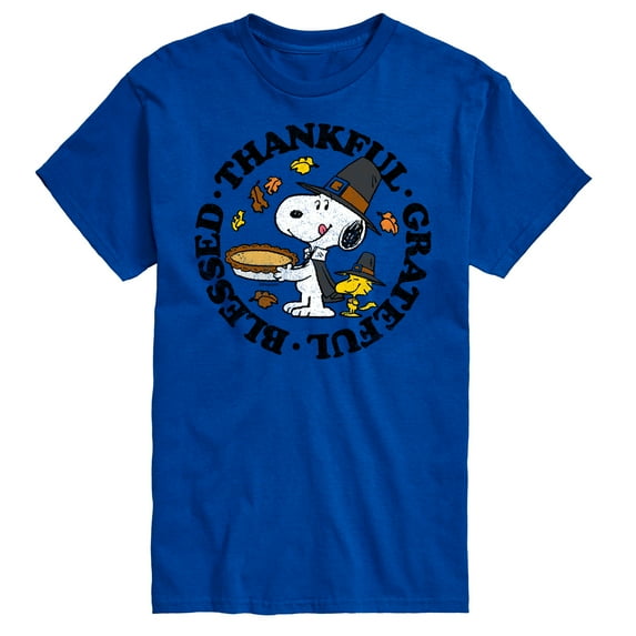 Peanuts - Thankful Grateful Blessed - Men's Short Sleeve Graphic T-Shirt