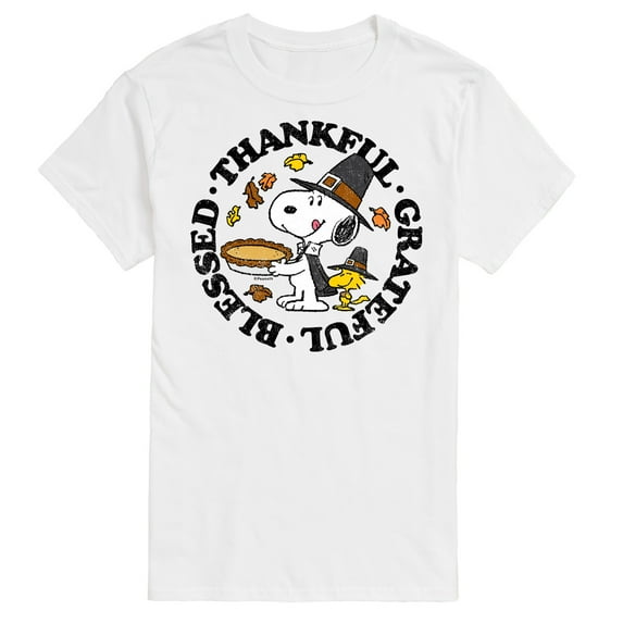 Peanuts - Thankful Grateful Blessed - Men's Short Sleeve Graphic T-Shirt