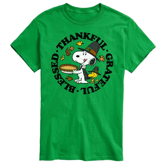 Peanuts - Thankful Grateful Blessed - Men's Short Sleeve Graphic T-Shirt