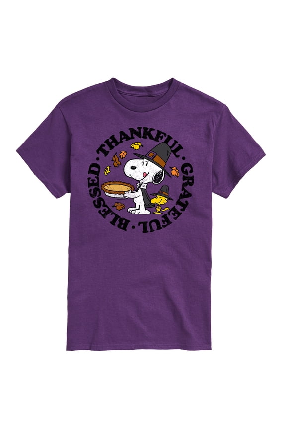 - Thankful Grateful Blessed - Men's Short Sleeve Graphic T-Shirt