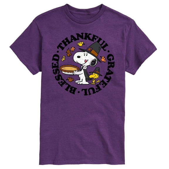Peanuts - Thankful Grateful Blessed - Men's Short Sleeve Graphic T-Shirt