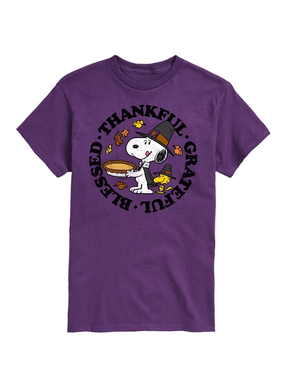 - Thankful Grateful Blessed Men's Short Sleeve Graphic T-Shirt
