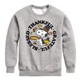 thumbnail image 1 of Peanuts - Thankful, Grateful, Blessed - Toddler And Youth Crewneck Fleece Sweatshirt, 1 of 6