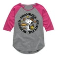 thumbnail image 1 of Peanuts - Thankful, Grateful, Blessed - Toddler And Youth Girls Raglan Graphic T-Shirt, 1 of 6