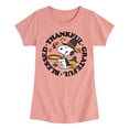 thumbnail image 1 of Peanuts - Thankful, Grateful, Blessed - Toddler And Youth Girls Short Sleeve Graphic T-Shirt, 1 of 6