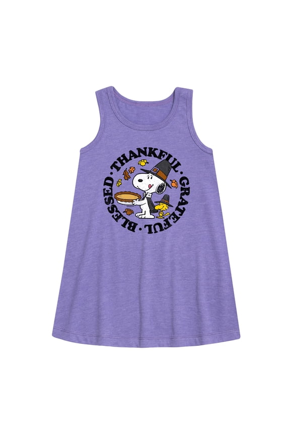 - Thankful, Grateful, Blessed - Toddler and Youth Girls A-line Dress