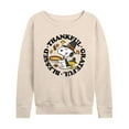 thumbnail image 1 of Peanuts - Thankful Grateful Blessed - Women's Lightweight French Terry Long Sleeve Shirt, 1 of 6