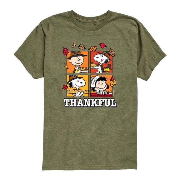 Peanuts - Thankful Toddler Boys' Toddler Short Sleeve Graphic T-Shirt
