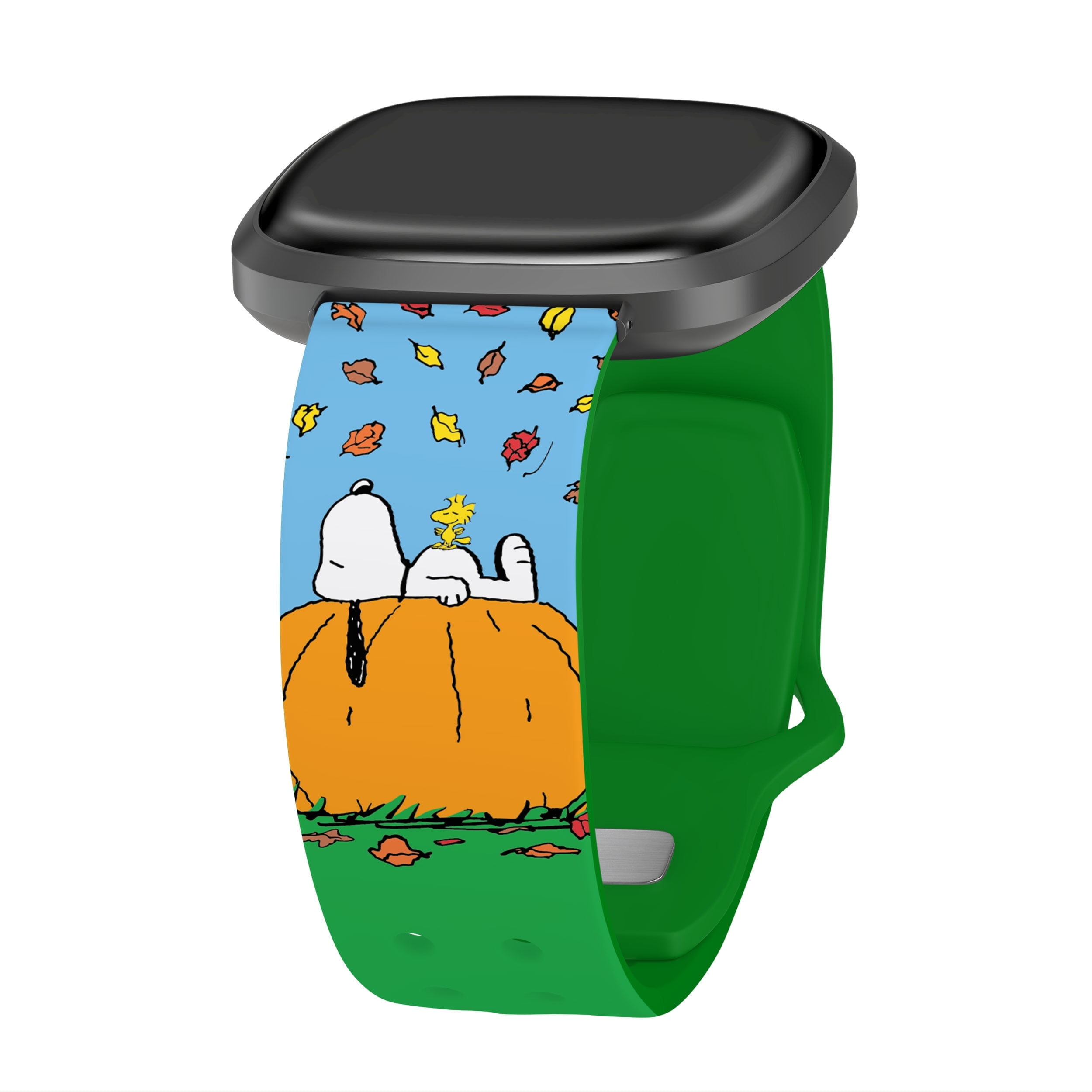 Peanuts Thanksgiving HD Unisex Watch Band Compatible with FitBit Verssa 3 & Sense (20mm Short Autumn Leaves) by Affinity Bands