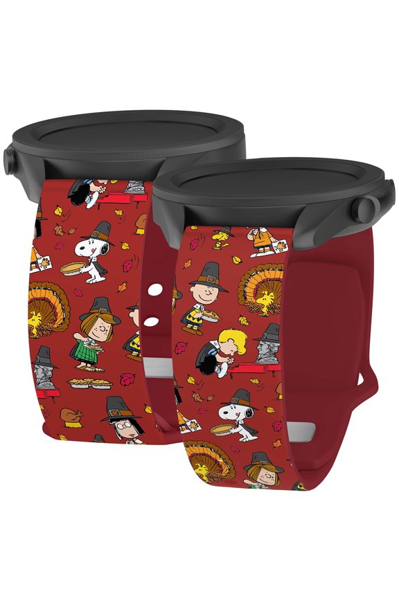 Peanuts Thanksgiving HD Unisex Watch Band Compatible with Samsung Galaxy Watch (20mm Short Thanksgiving Gang) by Affinity Bands