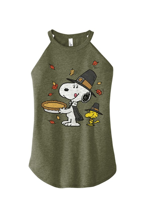 - Thanksgiving Scene - Juniors High Neck Tank Top