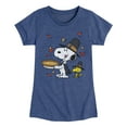 thumbnail image 1 of Peanuts - Thanksgiving Scene - Toddler And Youth Girls Short Sleeve Graphic T-Shirt, 1 of 6