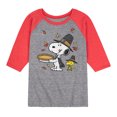 thumbnail image 1 of Peanuts - Thanksgiving Scene - Toddler And Youth Raglan Graphic T-Shirt, 1 of 7