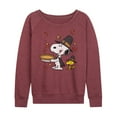 thumbnail image 1 of Peanuts - Thanksgiving Scene - Women's Lightweight French Terry Long Sleeve Shirt, 1 of 6