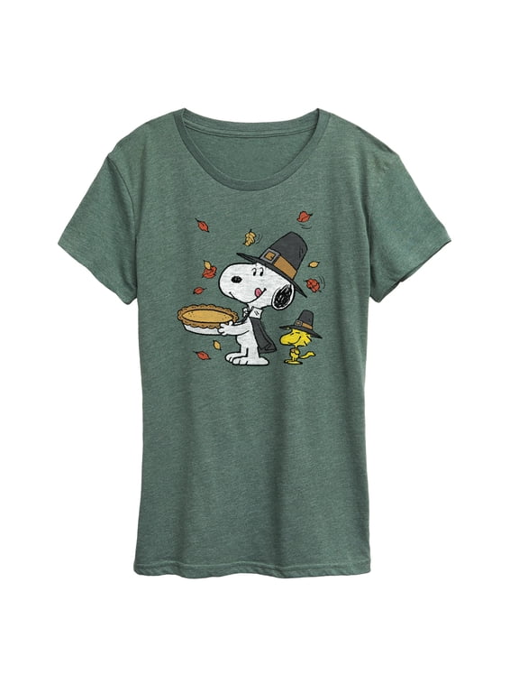 - Thanksgiving Scene Women's Short Sleeve Graphic T-Shirt