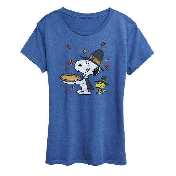 Peanuts - Thanksgiving Scene - Women's Short Sleeve Graphic T-Shirt