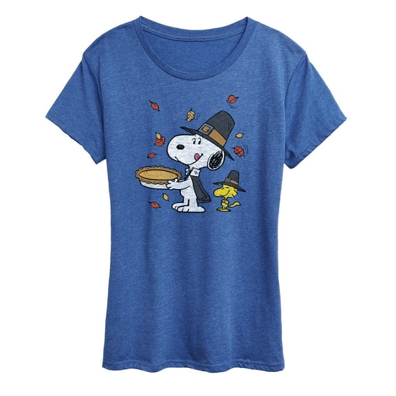 Peanuts - Thanksgiving Scene - Women's Short Sleeve Graphic T-Shirt