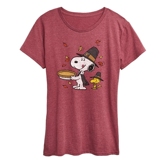 Peanuts - Thanksgiving Scene - Women's Short Sleeve Graphic T-Shirt