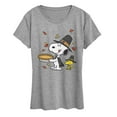 thumbnail image 1 of Peanuts - Thanksgiving Scene - Women's Short Sleeve Graphic T-Shirt, 1 of 6