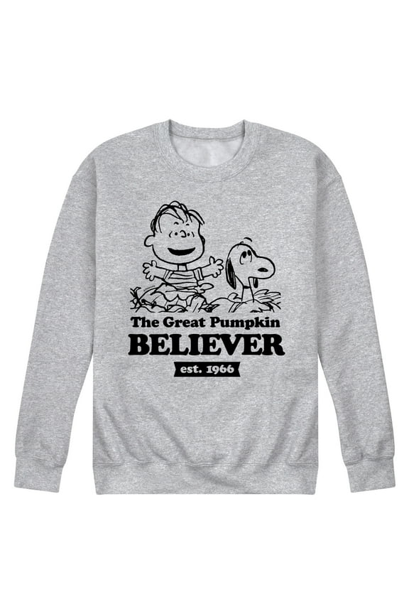 - The Great Pumpkin Believer - Men's Crew Neck Fleece Pullover