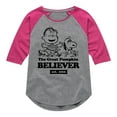 thumbnail image 1 of Peanuts - The Great Pumpkin Believer - Toddler And Youth Girls Raglan Graphic T-Shirt, 1 of 5