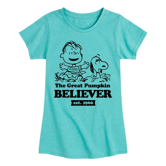 Peanuts - The Great Pumpkin Believer - Toddler And Youth Girls Short Sleeve Graphic T-Shirt