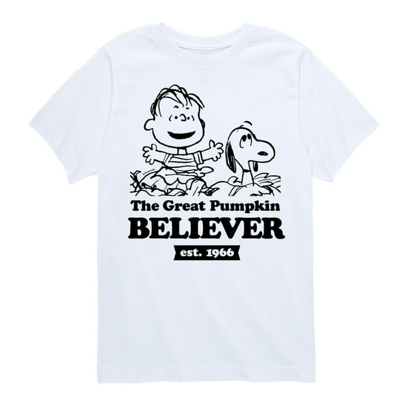 Peanuts - The Great Pumpkin Believer - Toddler And Youth Short Sleeve Graphic T-Shirt