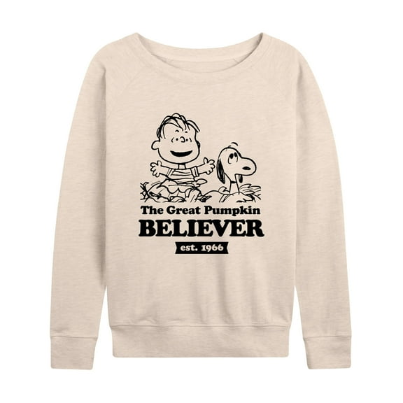 Peanuts - The Great Pumpkin Believer - Women's Lightweight French Terry Long Sleeve Shirt