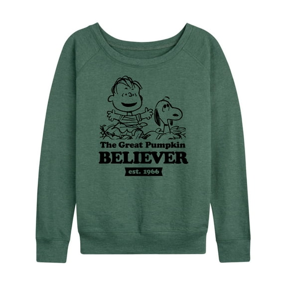 Peanuts - The Great Pumpkin Believer - Women's Lightweight French Terry Long Sleeve Shirt