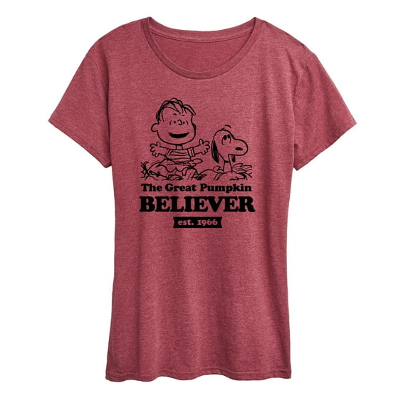 Peanuts - The Great Pumpkin Believer - Women's Short Sleeve Graphic T-Shirt