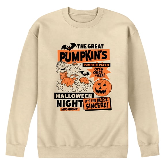 Peanuts - The Great Pumpkin's Pumpkin Patch - Men's Crew Fleece Sweatshirt