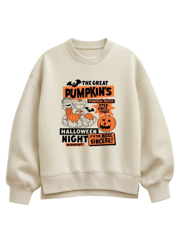 - The Great Pumpkin's Pumpkin Patch Women's Oversized Fleece Crew Sweatshirt