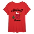 thumbnail image 1 of Peanuts - Theres Snowplace Like Home - Womens Oversized Graphic T-Shirt, 1 of 5