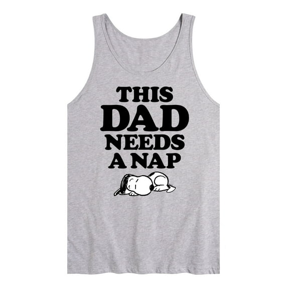 Peanuts - This Dad Needs A Nap - Men's Jersey Tank Top