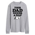 thumbnail image 1 of Peanuts - This Dad Needs A Nap - Men's Long Sleeve T-Shirt, 1 of 6