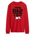 thumbnail image 1 of Peanuts - This Dad Needs A Nap - Men's Long Sleeve T-Shirt, 1 of 5