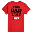 thumbnail image 1 of Peanuts - This Dad Needs a Nap - Father's Day Gift - Men's Short Sleeve Graphic T-Shirt, 1 of 6