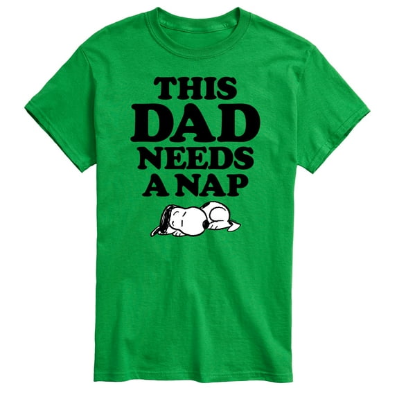 Peanuts - This Dad Needs a Nap - Father's Day Gift - Men's Short Sleeve Graphic T-Shirt