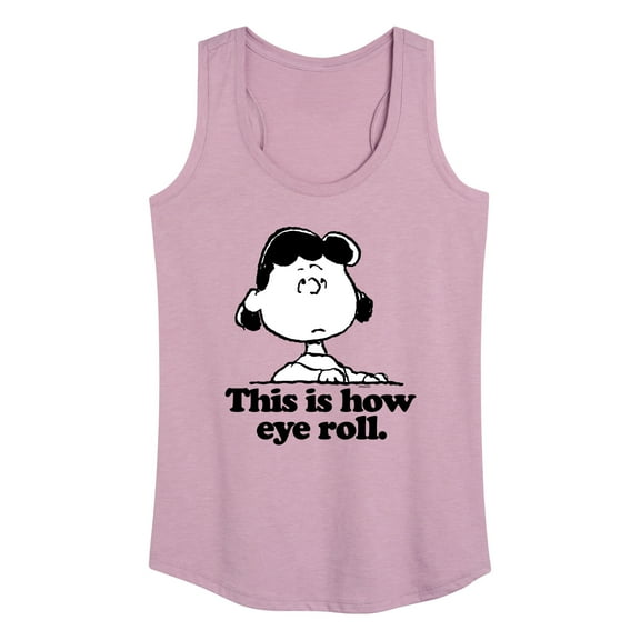 Peanuts - This Is How Eye Roll - Women's Racerback Tank Top