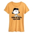 thumbnail image 1 of Peanuts - This Is How Eye Roll - Women's Short Sleeve Graphic T-Shirt, 1 of 7