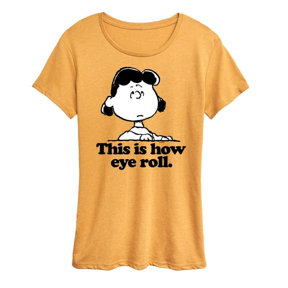Peanuts - This Is How Eye Roll - Women's Short Sleeve Graphic T-Shirt