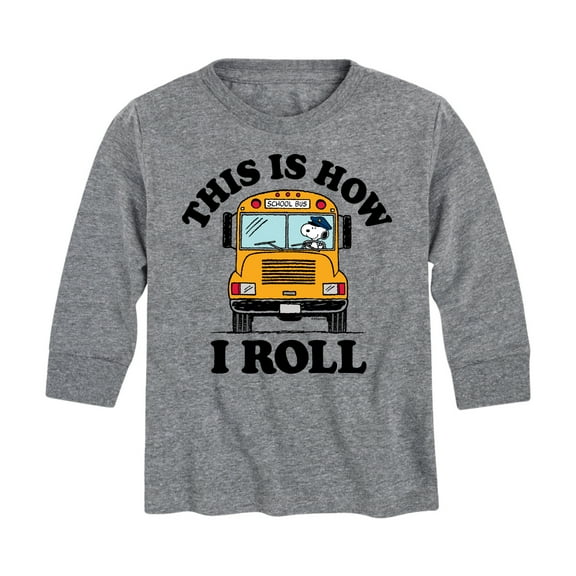 Peanuts - This Is How I Roll - Toddler And Youth Long Sleeve Graphic T-Shirt