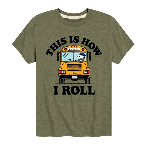 Peanuts - This Is How I Roll - Toddler And Youth Short Sleeve Graphic T-Shirt